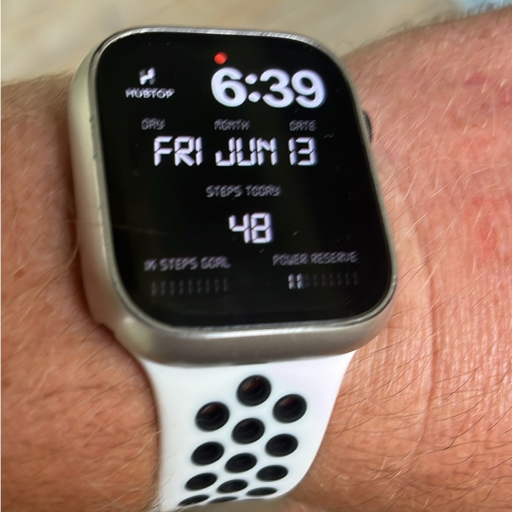 Smartwatch with White and Black Band